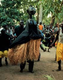 a Baga mask dance - click for the web source of the music